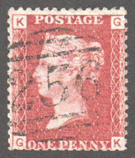 Great Britain Scott 33 Used Plate 115 - GK (2) - Click Image to Close